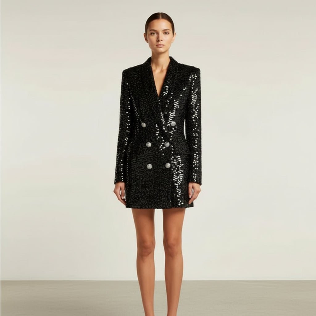 Robinson Sequin Blazer Women - Double - Breasted, Slim Fit - Luxe Atire