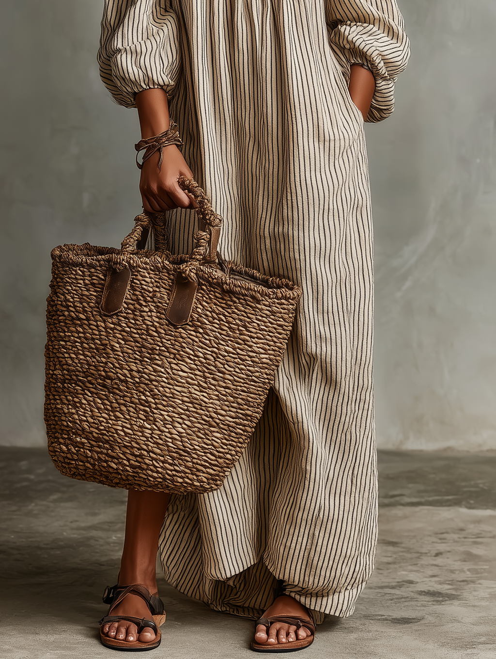 Women's Vacation Off-shoulder Long-sleeved Maxi Dress