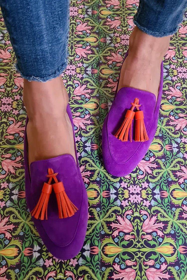 PURPLE LOAFER WITH TASSELS - Rossis Family Boutique Miami