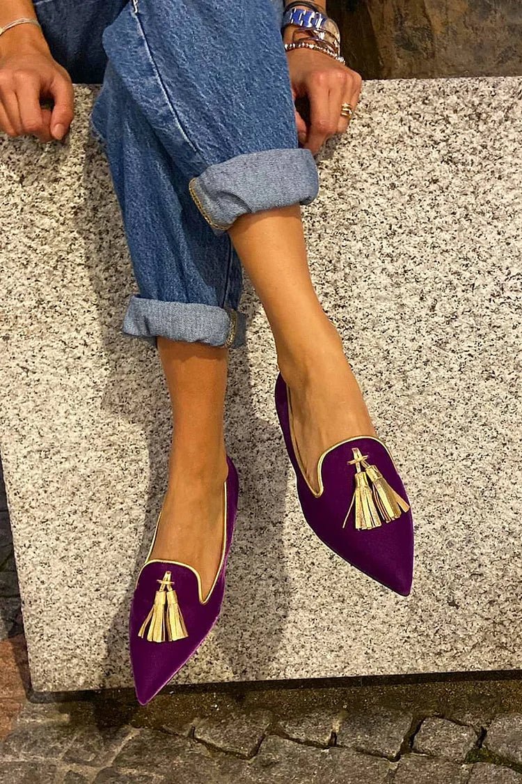ELEGANT LOAFERS WITH TASSELS - Rossis Family Boutique Miami