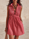 Bohemian Chic Sleeveless Mini Dress