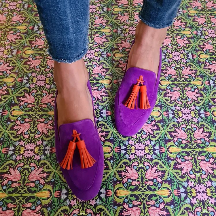 PURPLE LOAFER WITH TASSELS - Rossis Family Boutique Miami