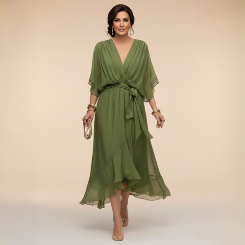 Madeleine | Abito Fluido in Chiffon