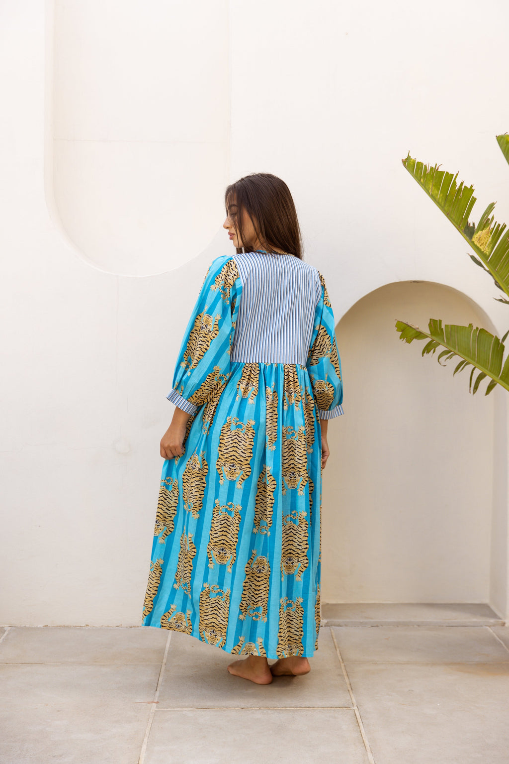 Tara Midi Dress Turquoise Blue Tigress