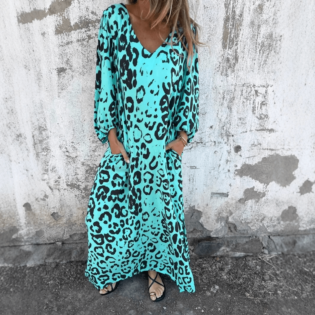 DENISE | DRESS WITH LEOPARD PRINT - Rossis Family Boutique Miami