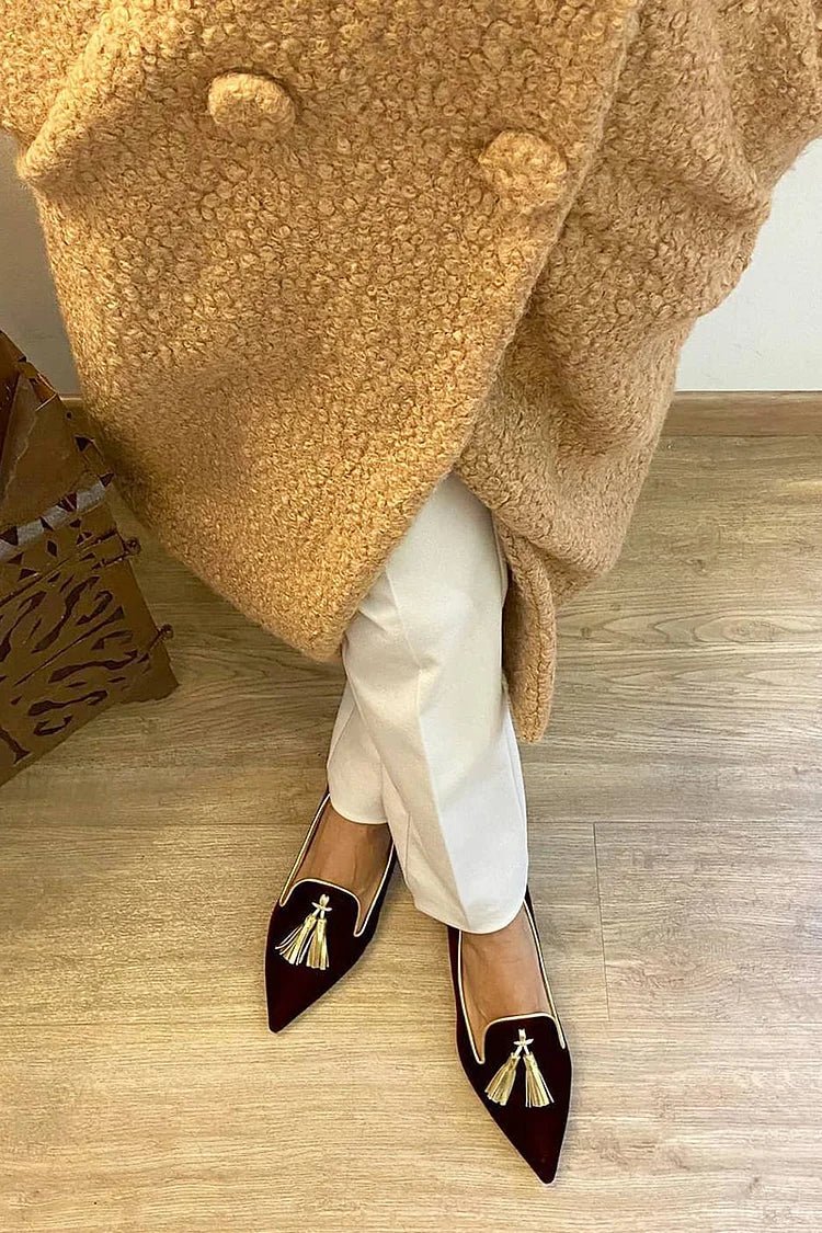 ELEGANT LOAFERS WITH TASSELS - Rossis Family Boutique Miami