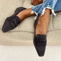 ELEGANT SQUARE - TOED LOAFERS - Rossis Family Boutique Miami