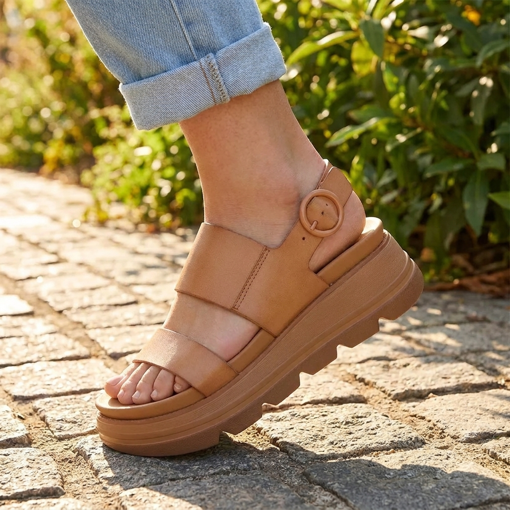 Cushioned Platform Wedge Sandals – Walk on Clouds, Stand Tall All Day