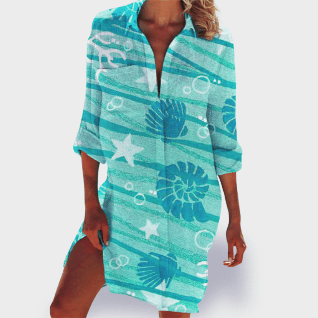 BRIGITTE | COLOURFUL AND LIGHTWEIGHT SUMMER DRESS - Rossis Family Boutique Miami
