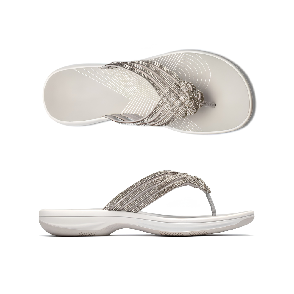 Bellagio Rhinestone Thong Sandals – Pure Cloud Comfort