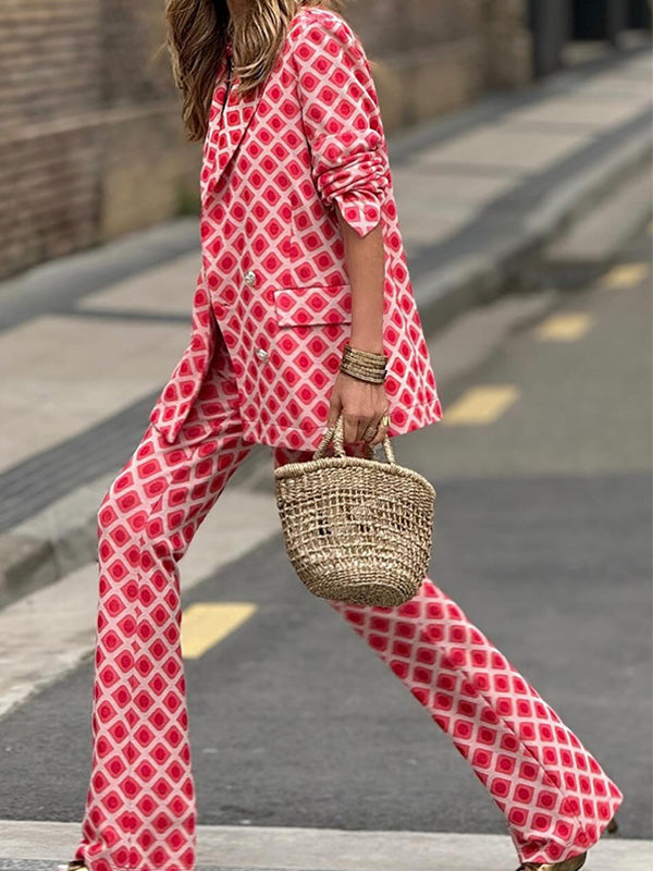 Fashion Casual Printed Two-Piece Set
