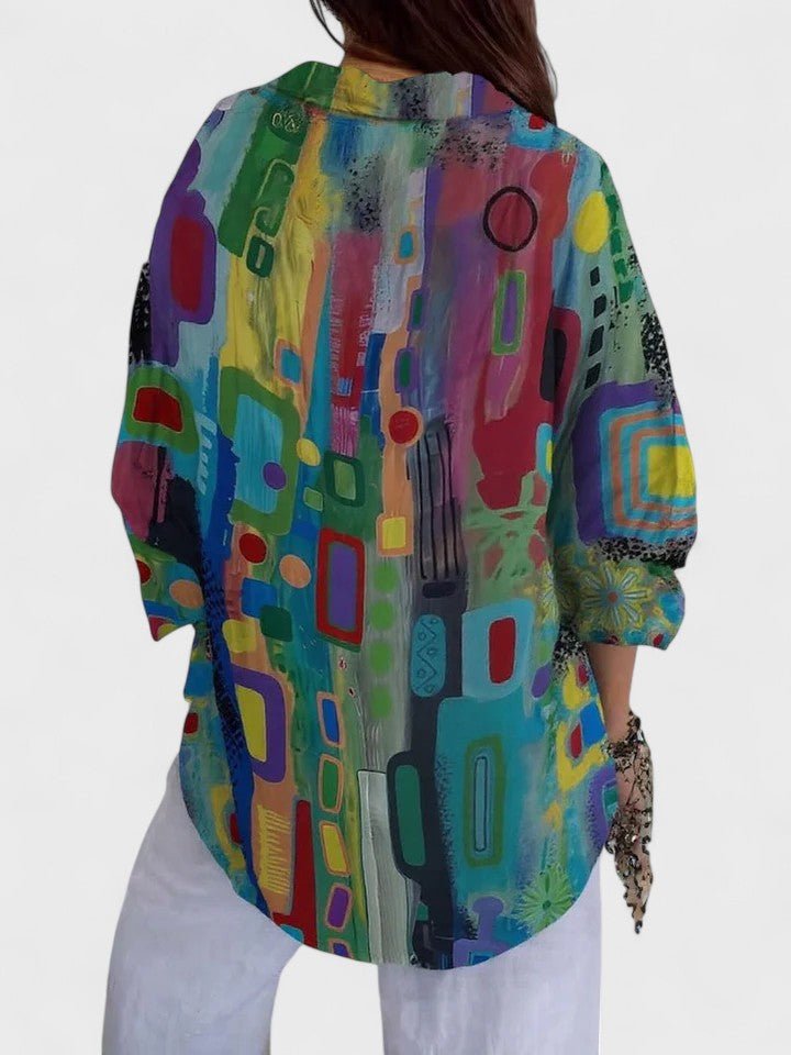 Rose™ | Elegant Blouse with Geometric Pattern