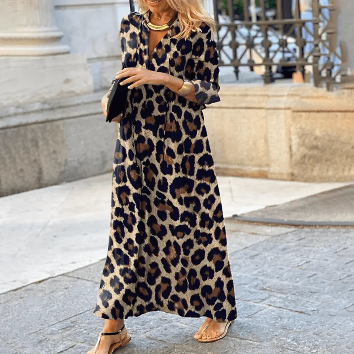 SILVIE | BOLD AND ELEGANT LEOPARD DRESS - Rossis Family Boutique Miami