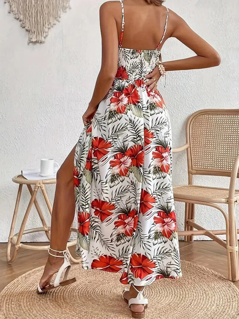 INGRID | SUMMER DRESS WITH FLORAL PRINT - Rossis Family Boutique Miami