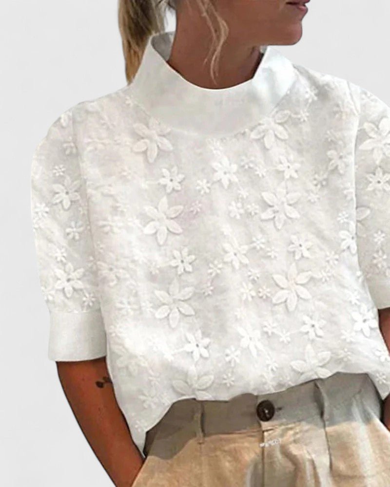 Sonelita™ | Elegant Mandarin Collar Blouse