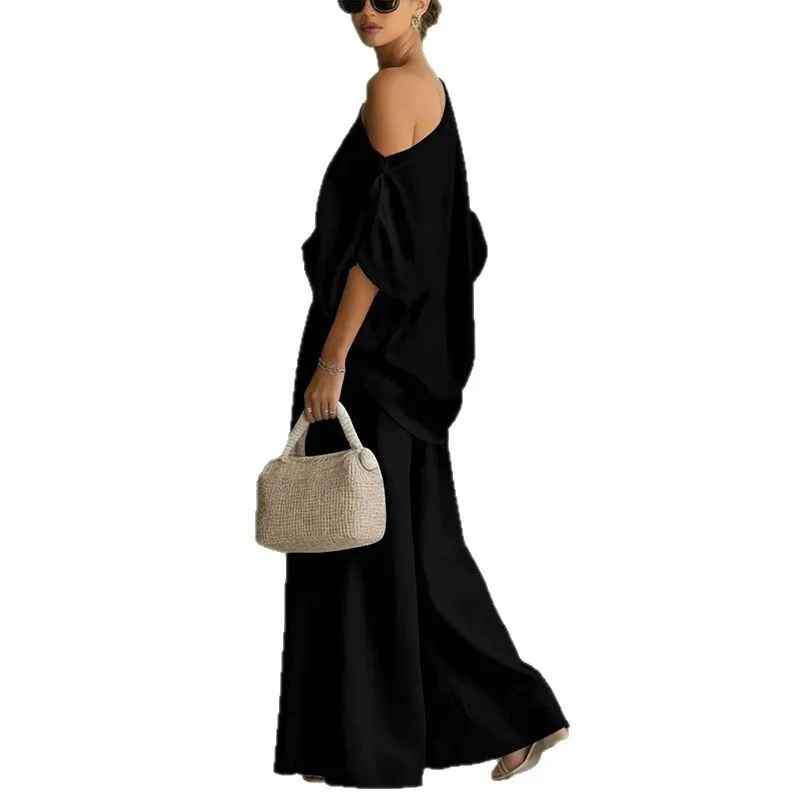 Lisa | Cold Shoulder Top and Tapered Pants Set