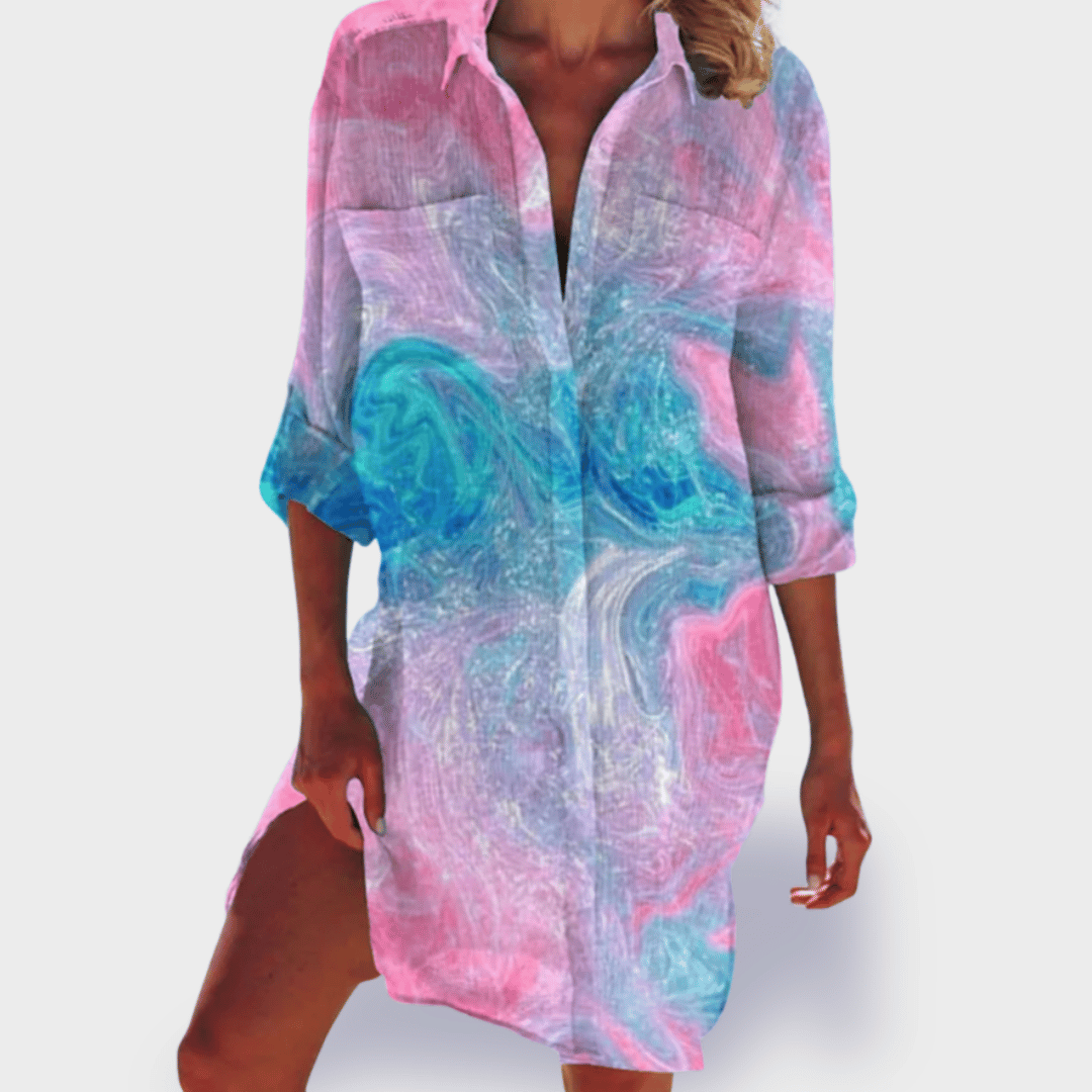 BRIGITTE | COLOURFUL AND LIGHTWEIGHT SUMMER DRESS - Rossis Family Boutique Miami