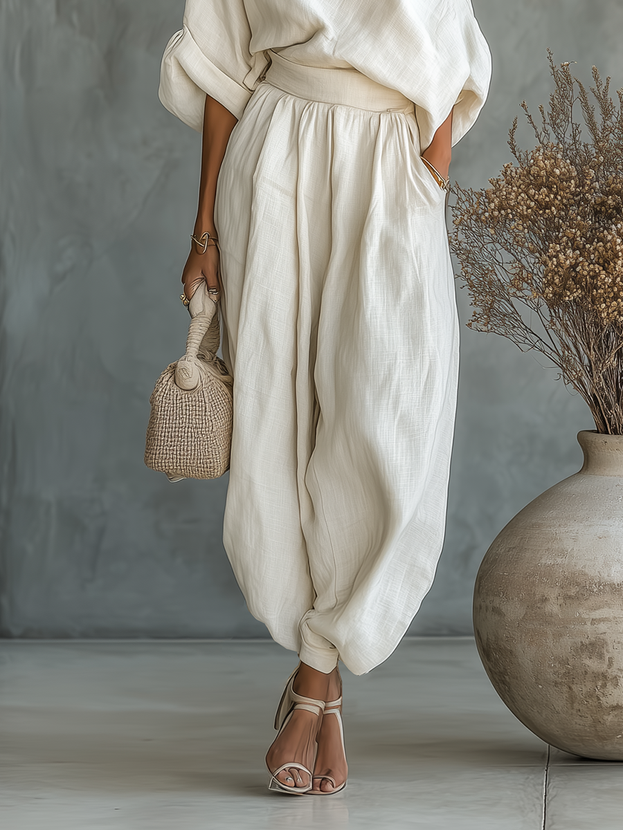 Lisa | Cold Shoulder Top and Tapered Pants Set