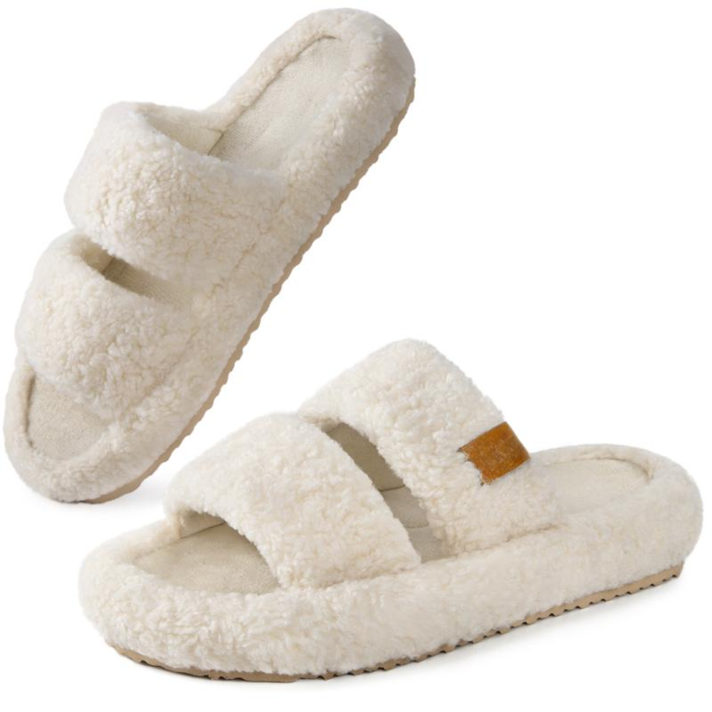Teddy Cloud Slippers - Open-Toe