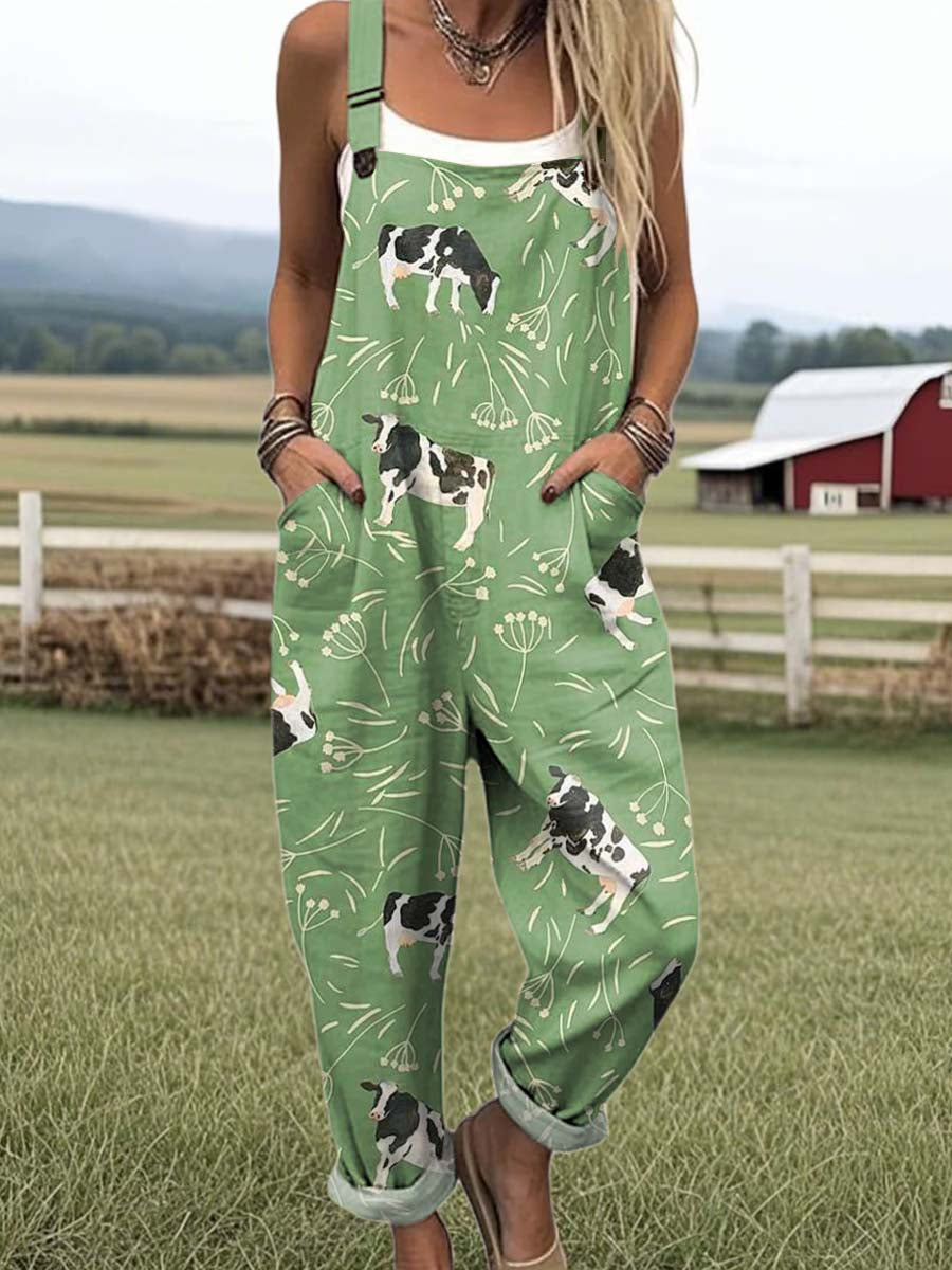 Lauren | Rural Cow Print Jumpsuit