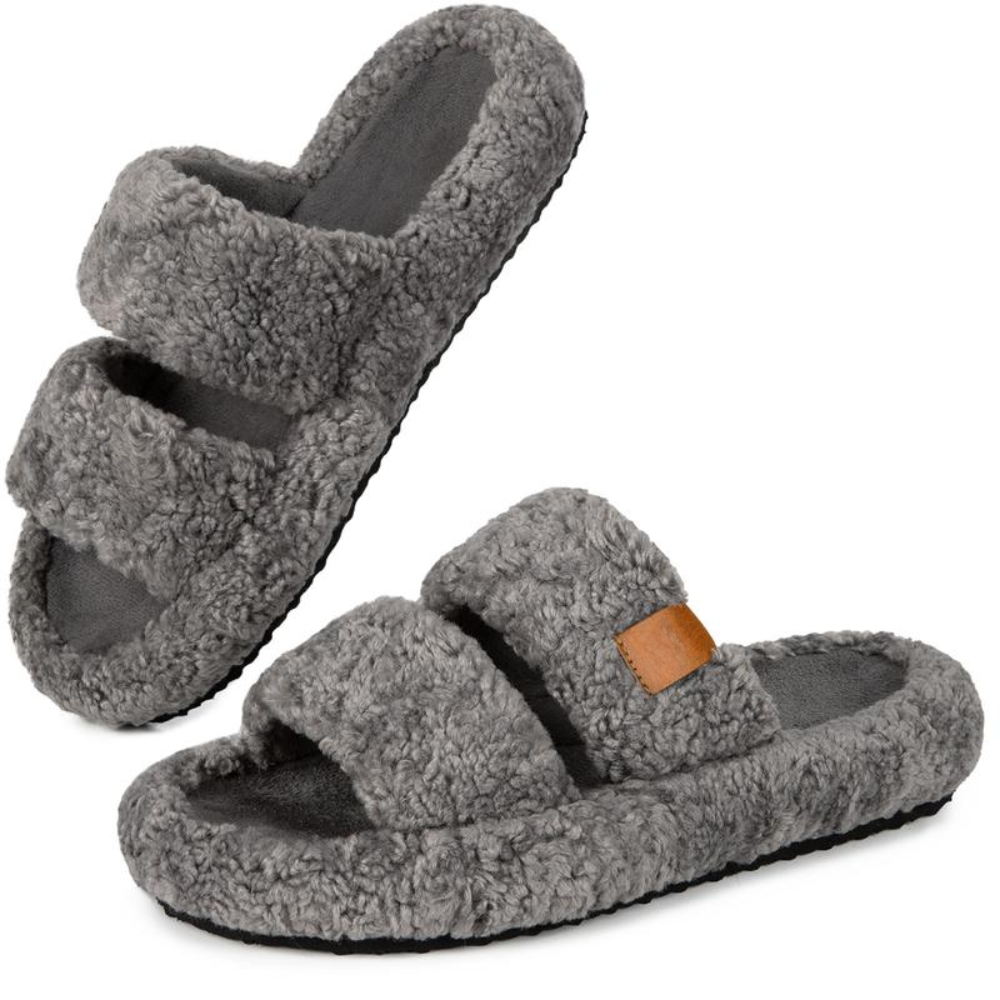 Teddy Cloud Slippers - Open-Toe