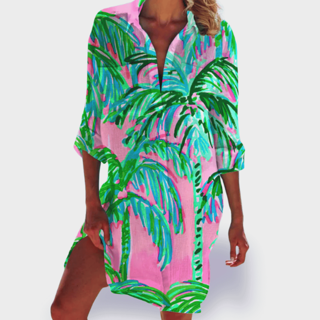 BRIGITTE | COLOURFUL AND LIGHTWEIGHT SUMMER DRESS - Rossis Family Boutique Miami