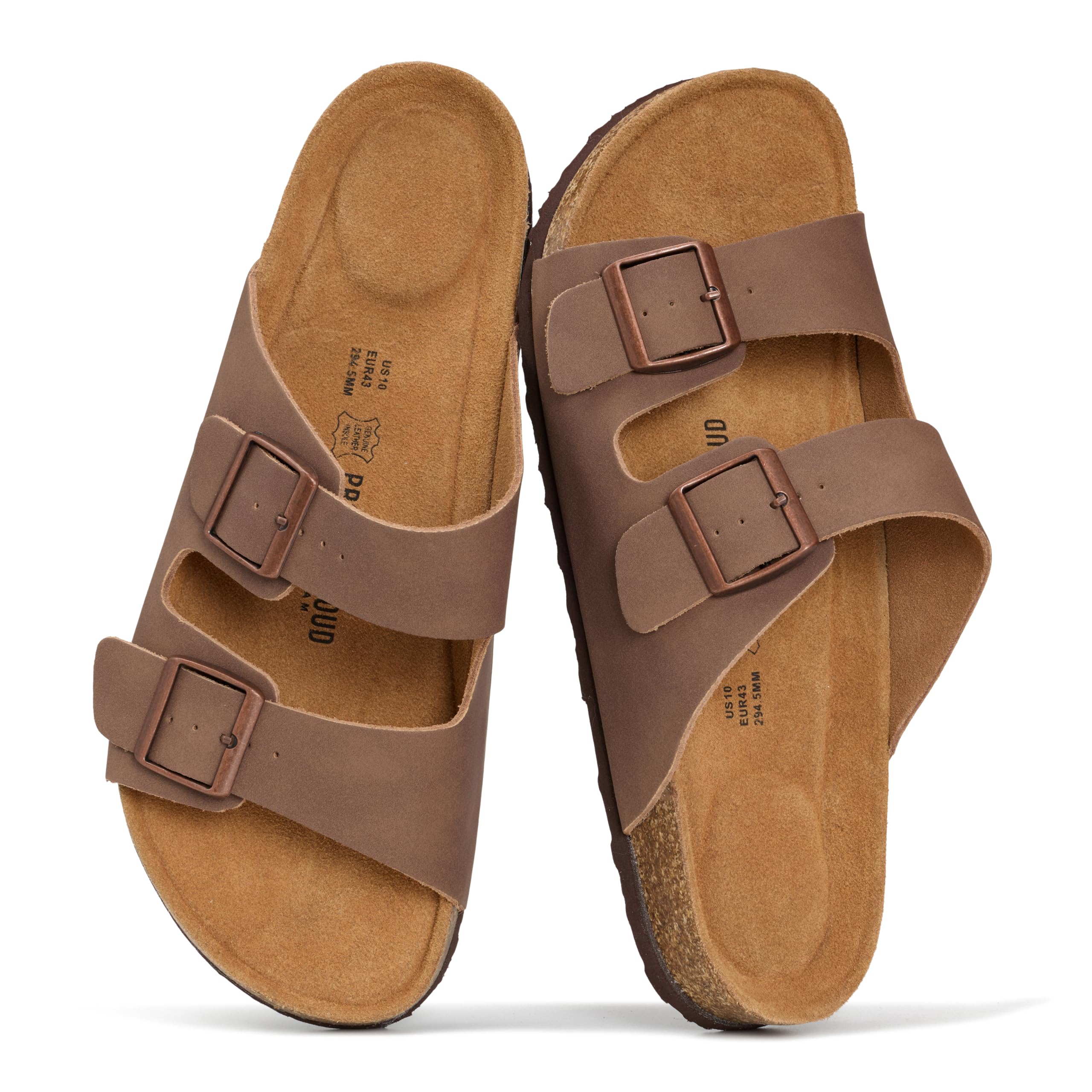 Men's | 100% Genuine Leather Sandals | Memory Foam | Lightweight | Non-Slip - Heritage