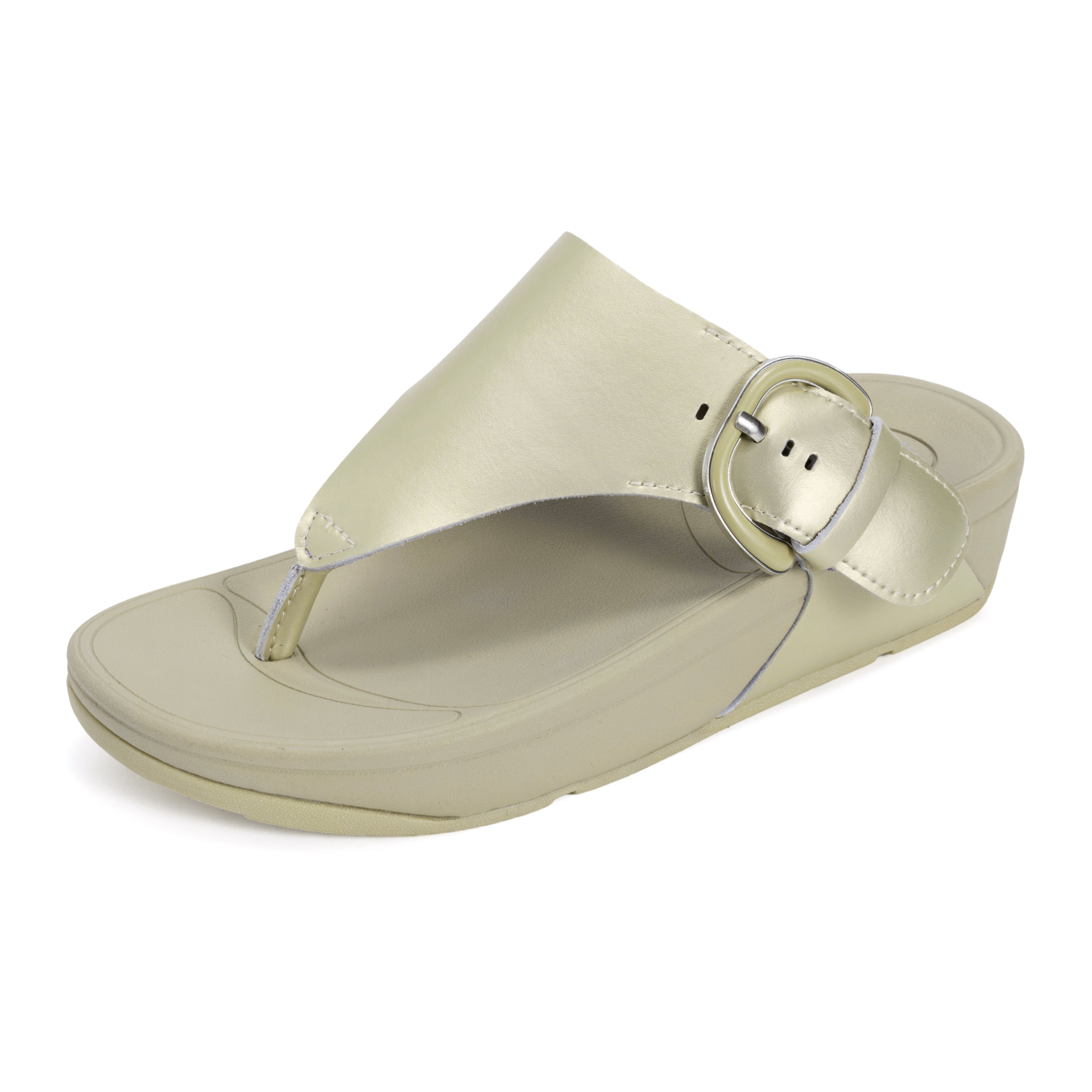 Women's | Leather Thong Sandals | Adjustable Buckle | Plush and Soft Insole | Lightweight | Non-Slip - Arlee Buckle