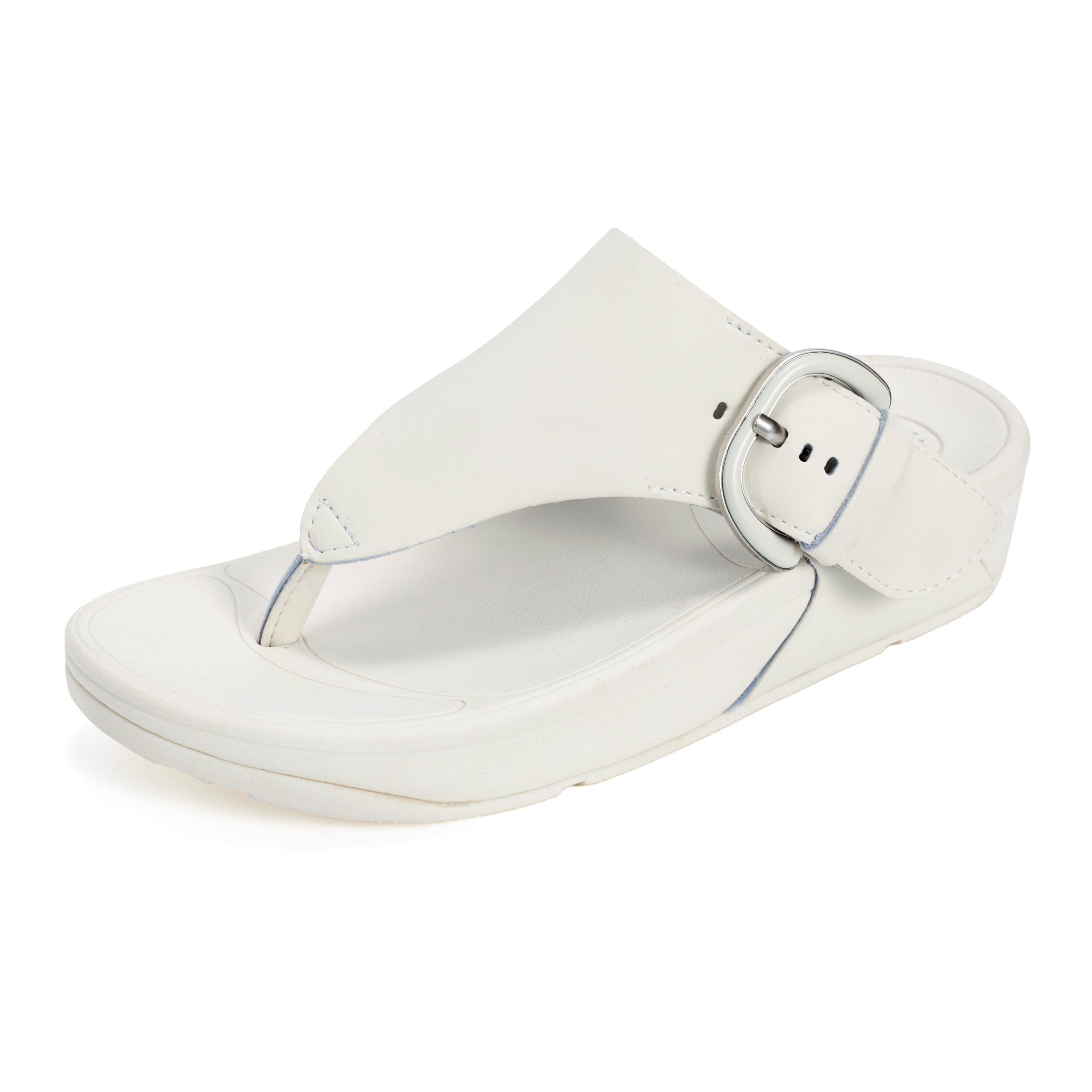 Women's | Leather Thong Sandals | Adjustable Buckle | Plush and Soft Insole | Lightweight | Non-Slip - Arlee Buckle