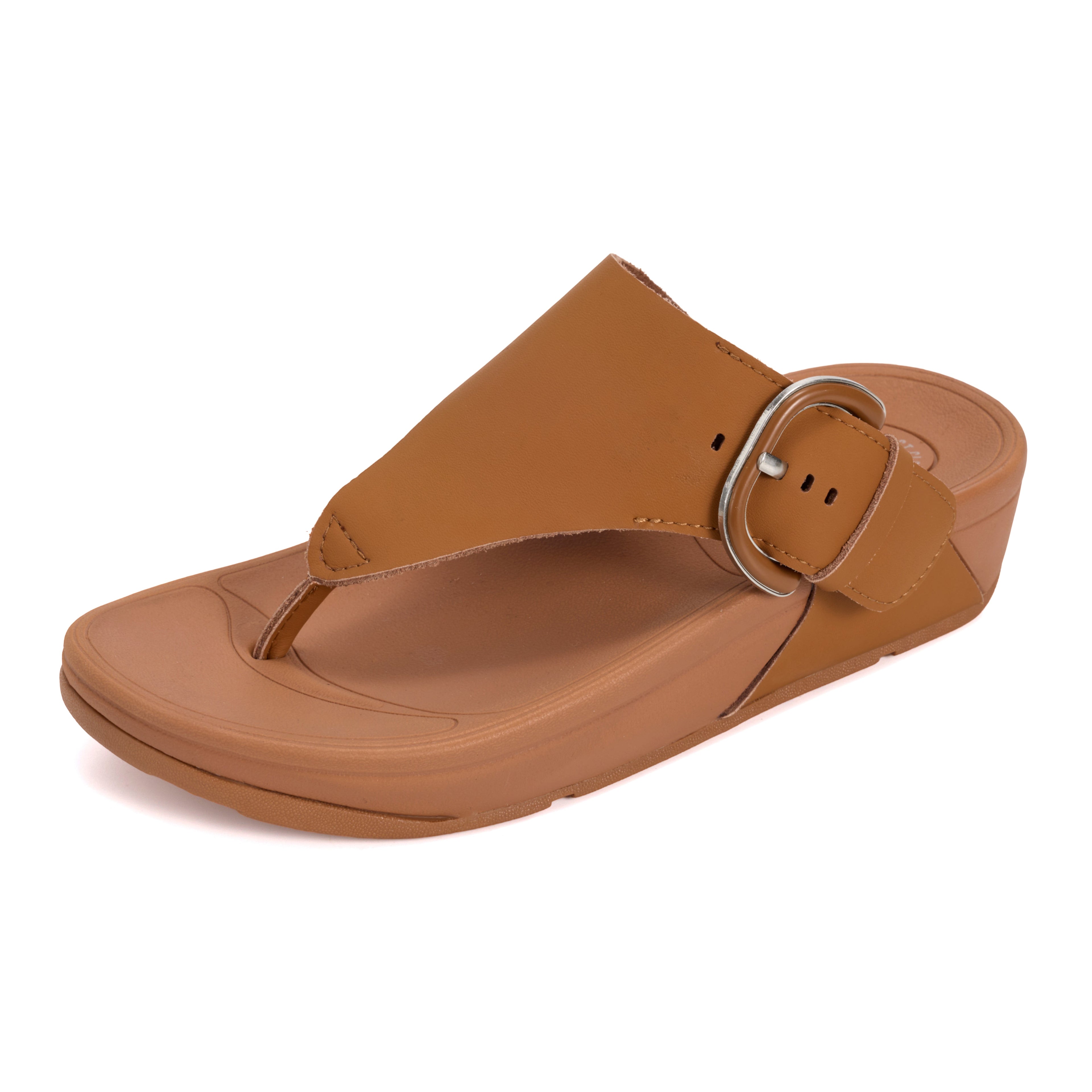 Women's | Leather Thong Sandals | Adjustable Buckle | Plush and Soft Insole | Lightweight | Non-Slip - Arlee Buckle