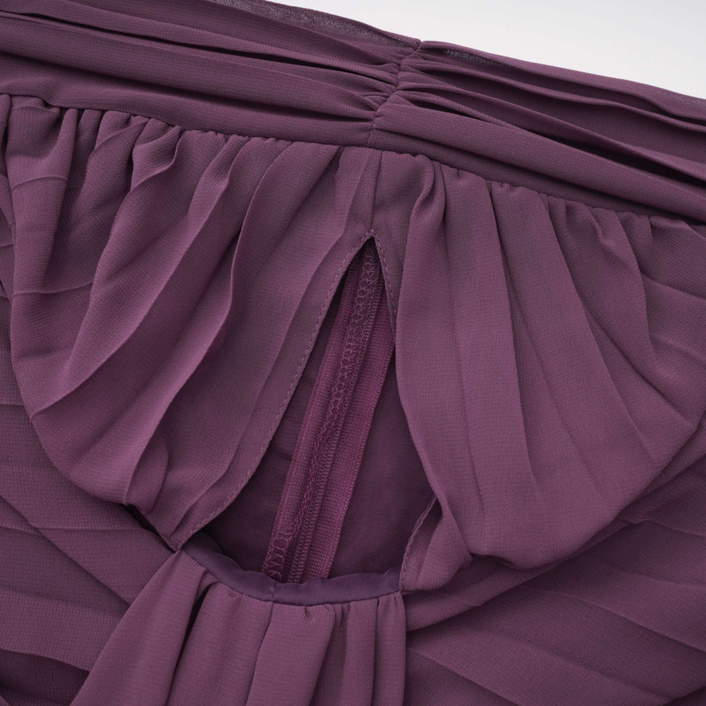 Annabelle Purple Off Shoulder Ruched Maxi Dress with Twist Front