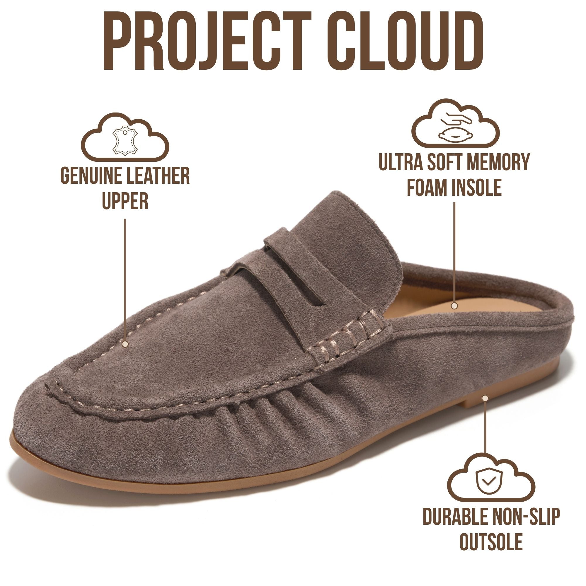 Women's | 100% Genuine Leather Penny Loafers | Memory Foam Insole | Lightweight | Non-Slip - Becker