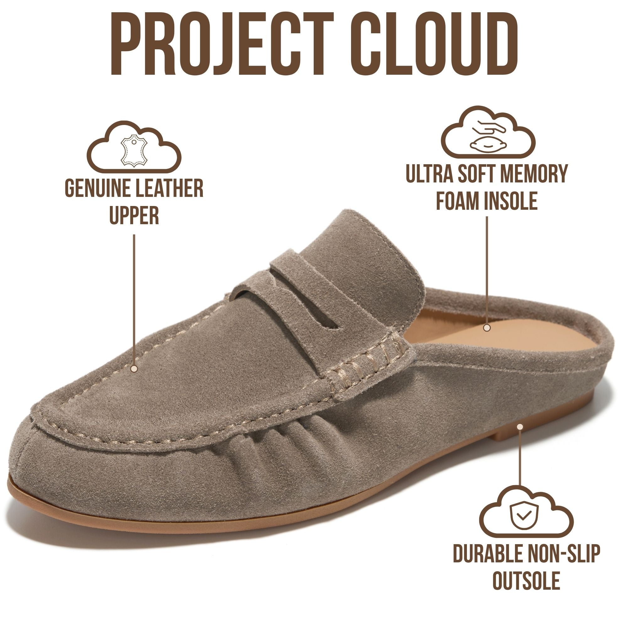 Women's | 100% Genuine Leather Penny Loafers | Memory Foam Insole | Lightweight | Non-Slip - Becker