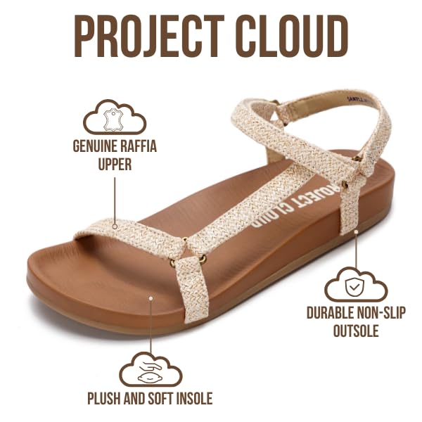 Women's | Platform Sandals Women | Plush and Soft Insole | Lightweight | Non-Slip - Brandy