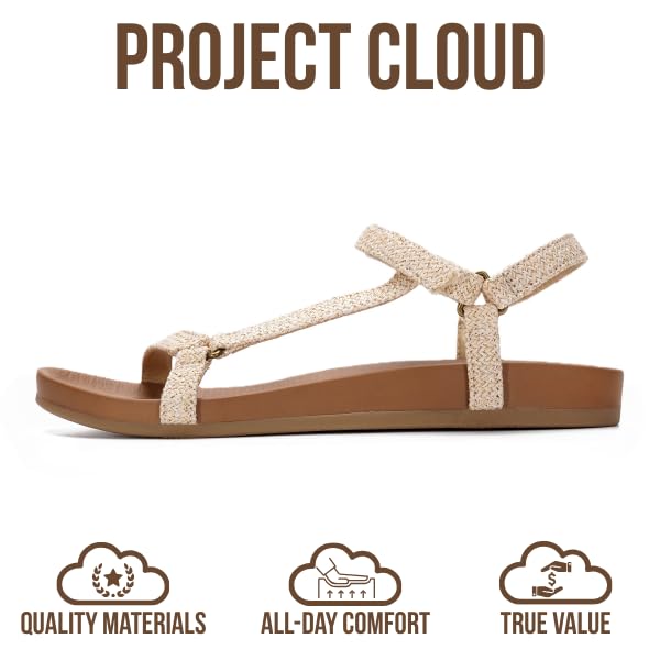 Women's | Platform Sandals Women | Plush and Soft Insole | Lightweight | Non-Slip - Brandy