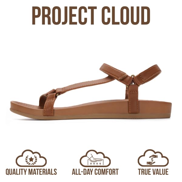 Women's | Platform Sandals Women | Plush and Soft Insole | Lightweight | Non-Slip - Brandy