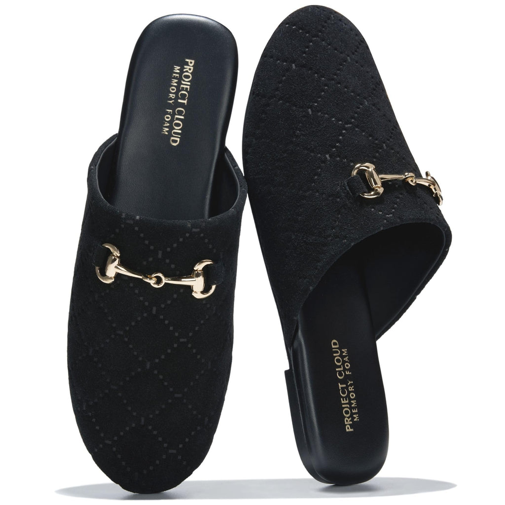 Women's | Horse Bit Mules | Memory Foam Insole | Lightweight | Non-Slip - Cassidy