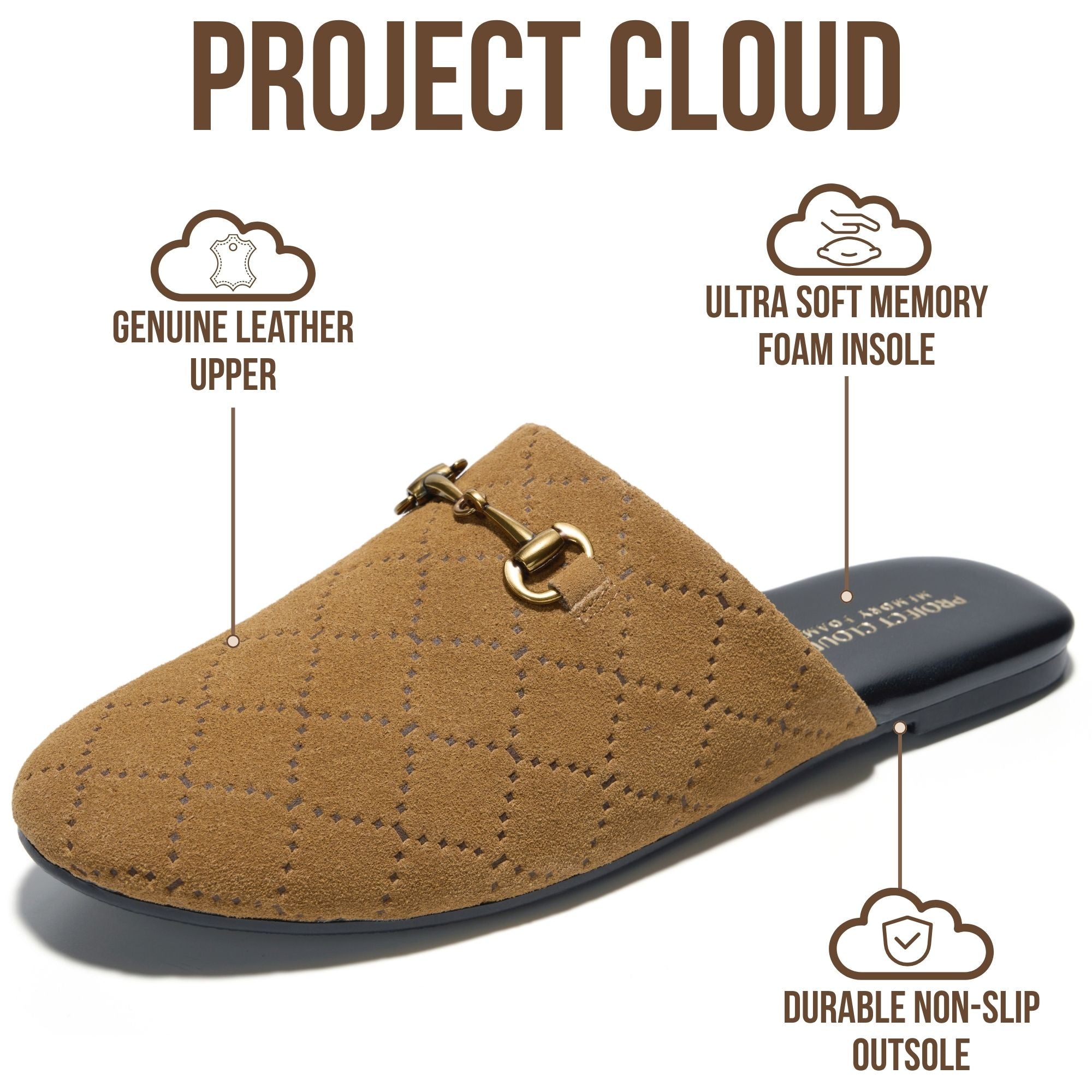 Women's | Horse Bit Mules | Memory Foam Insole | Lightweight | Non-Slip - Cassidy