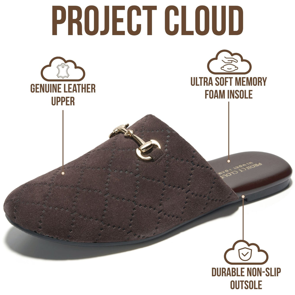 Women's | Horse Bit Mules | Memory Foam Insole | Lightweight | Non-Slip - Cassidy
