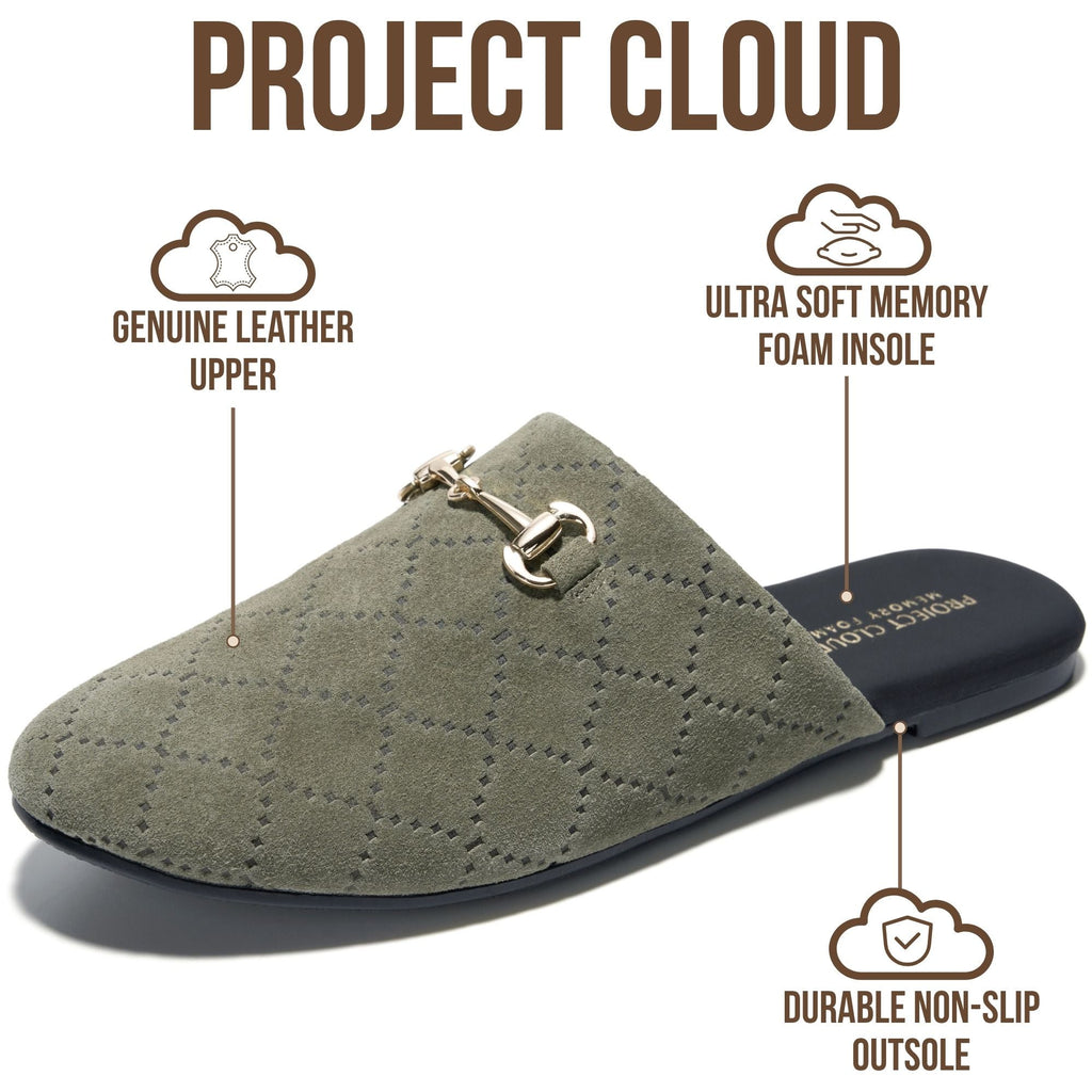 Women's | Horse Bit Mules | Memory Foam Insole | Lightweight | Non-Slip - Cassidy
