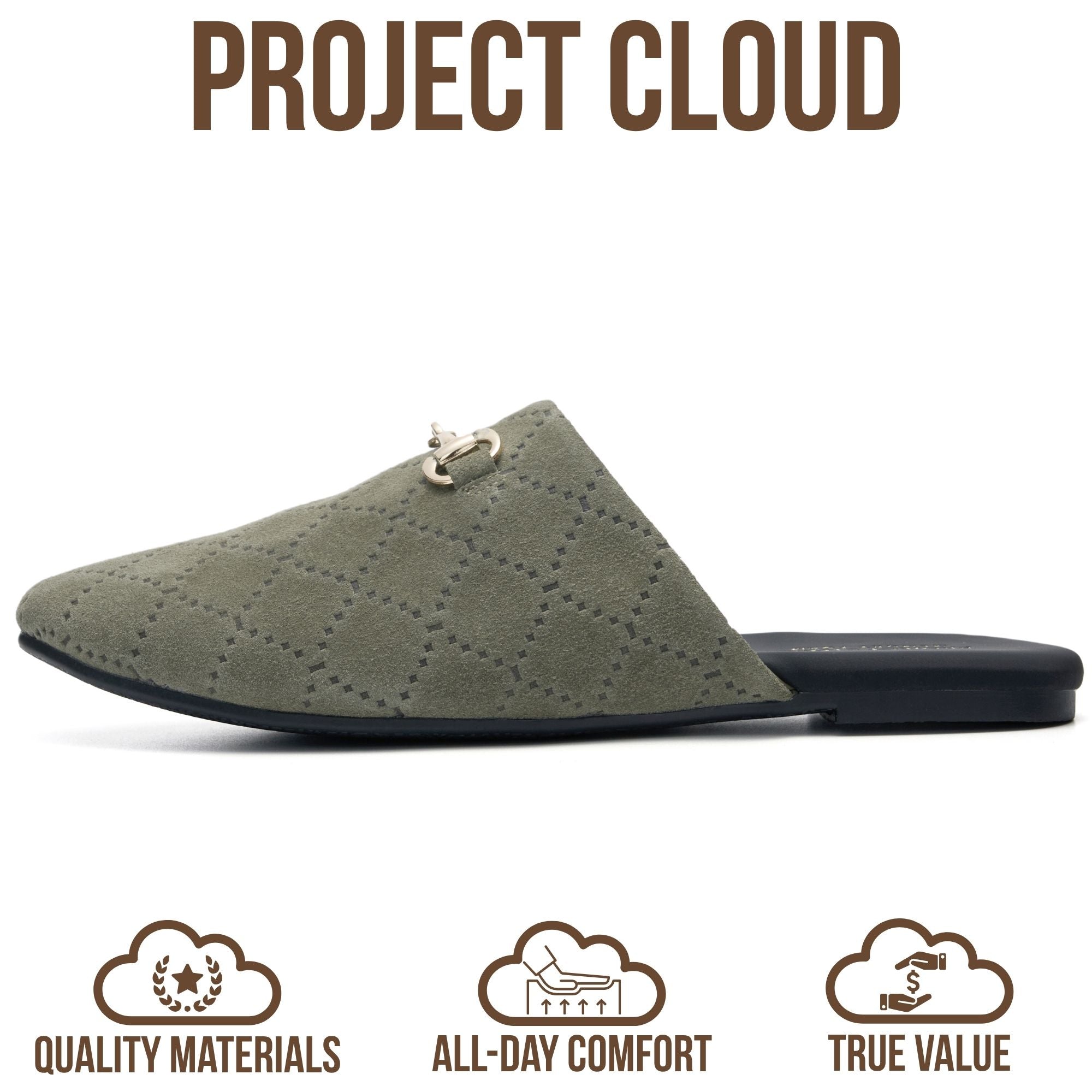 Women's | Horse Bit Mules | Memory Foam Insole | Lightweight | Non-Slip - Cassidy