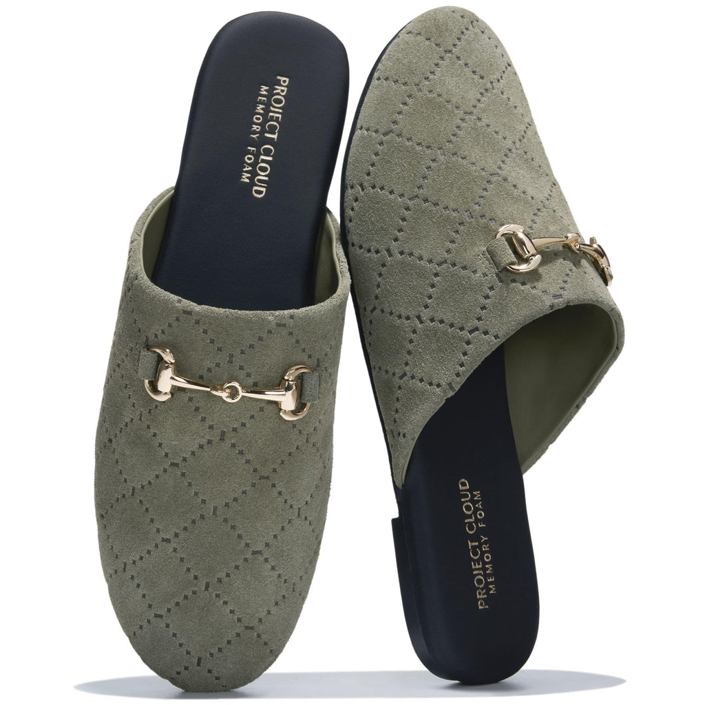 Women's | Horse Bit Mules | Memory Foam Insole | Lightweight | Non-Slip - Cassidy