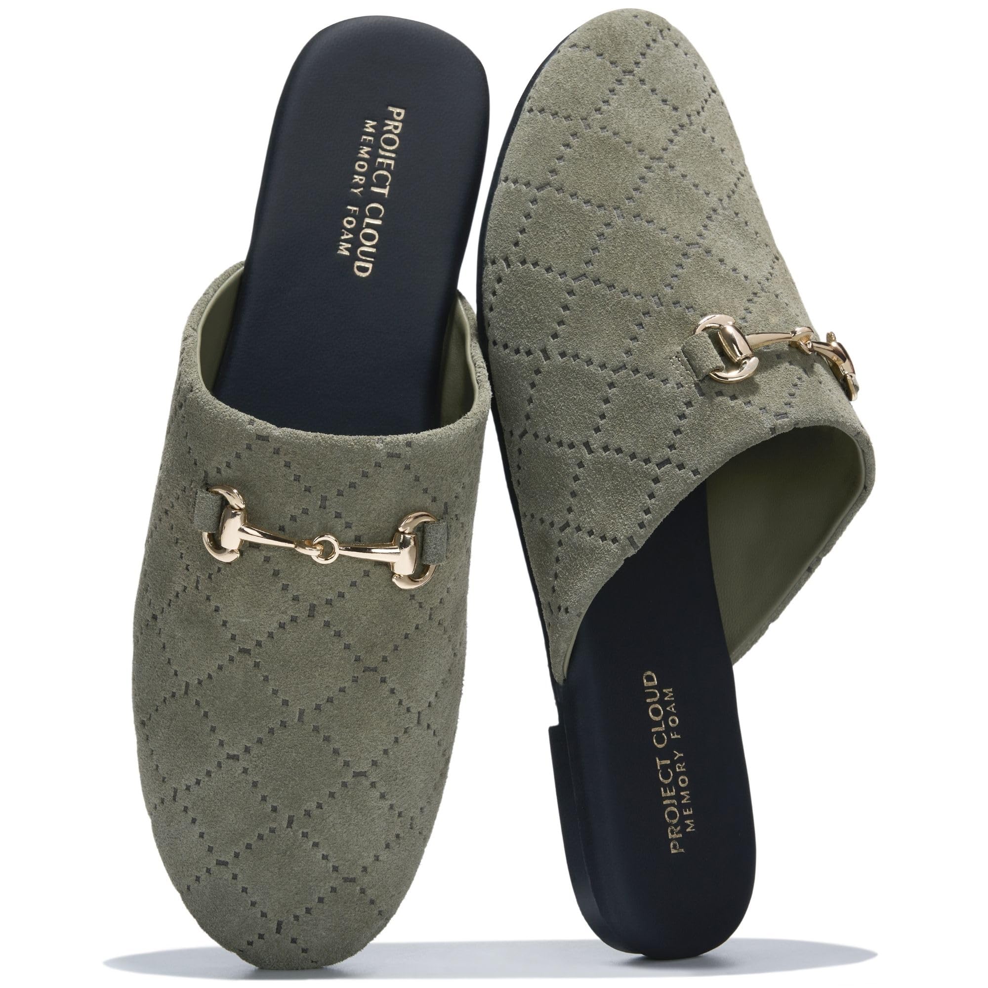 Women's | Horse Bit Mules | Memory Foam Insole | Lightweight | Non-Slip - Cassidy