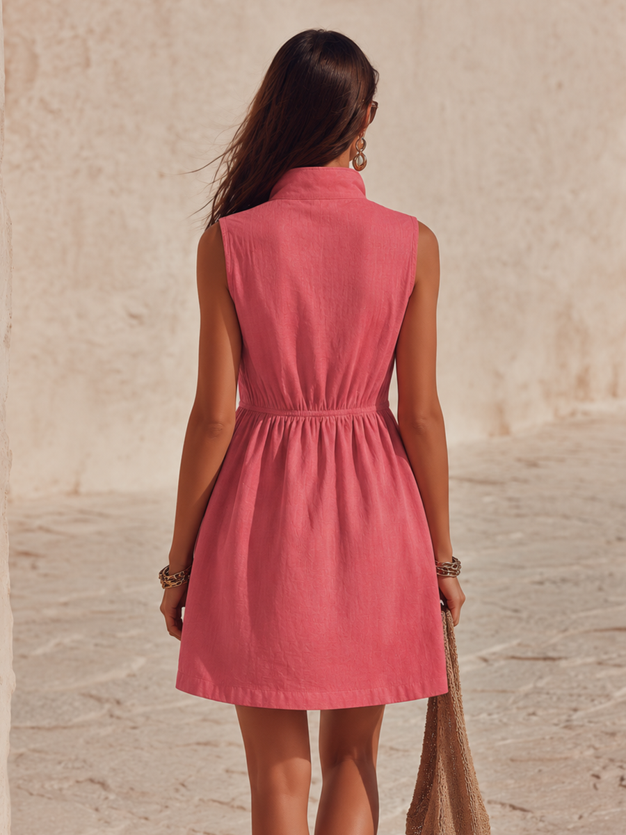 Bohemian Chic Sleeveless Mini Dress