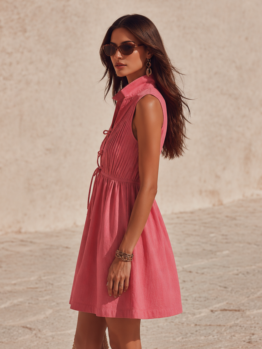 Bohemian Chic Sleeveless Mini Dress