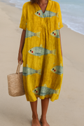 Agnes - Art-Inspired Cotton Dress