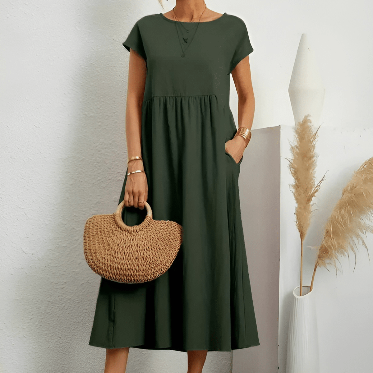 CATHERINE | ELEGANT ESSENTIAL DRESS - Rossis Family Boutique Miami
