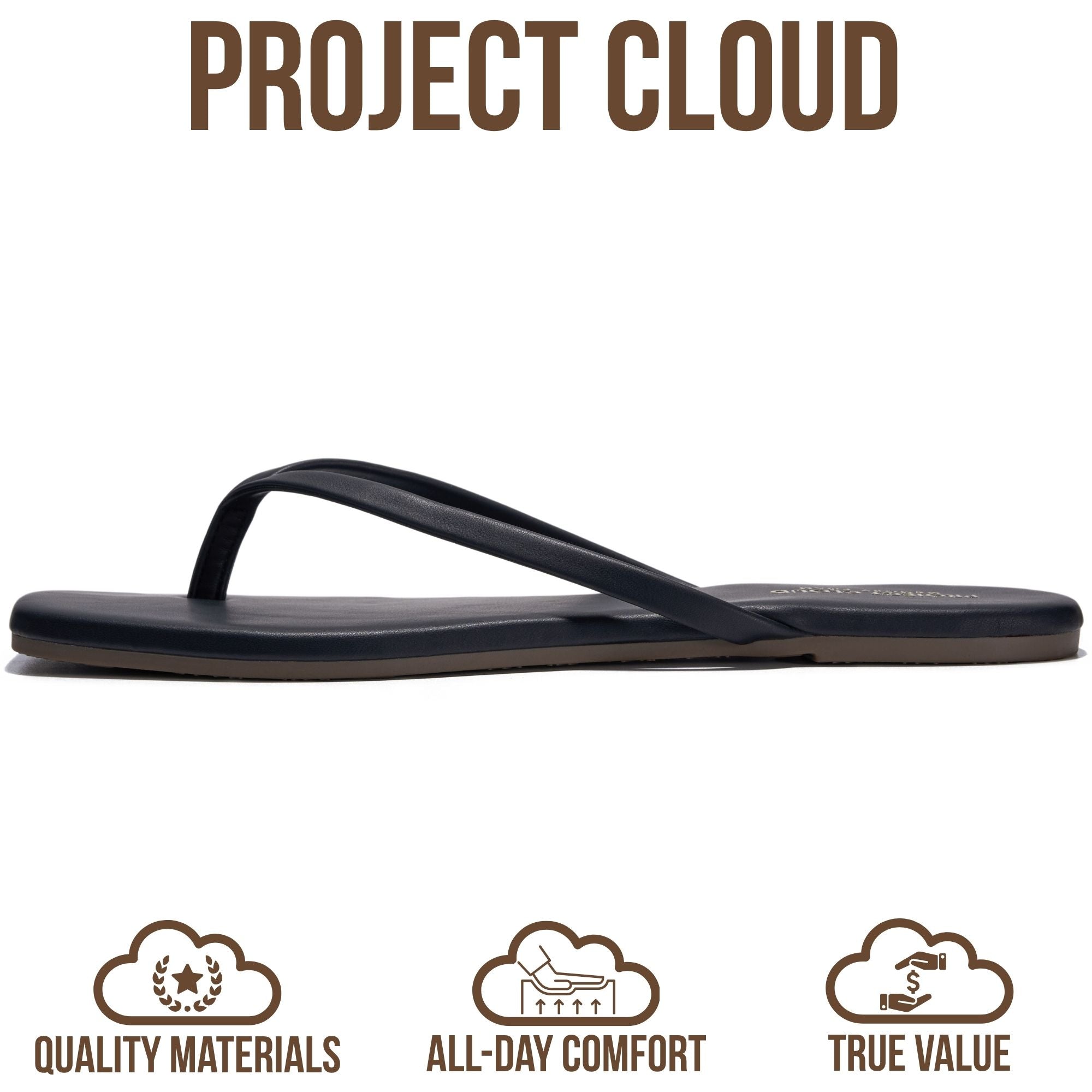 Women's | Square Toe Flip Flops | Memory Foam | Non-Slip - Dedication