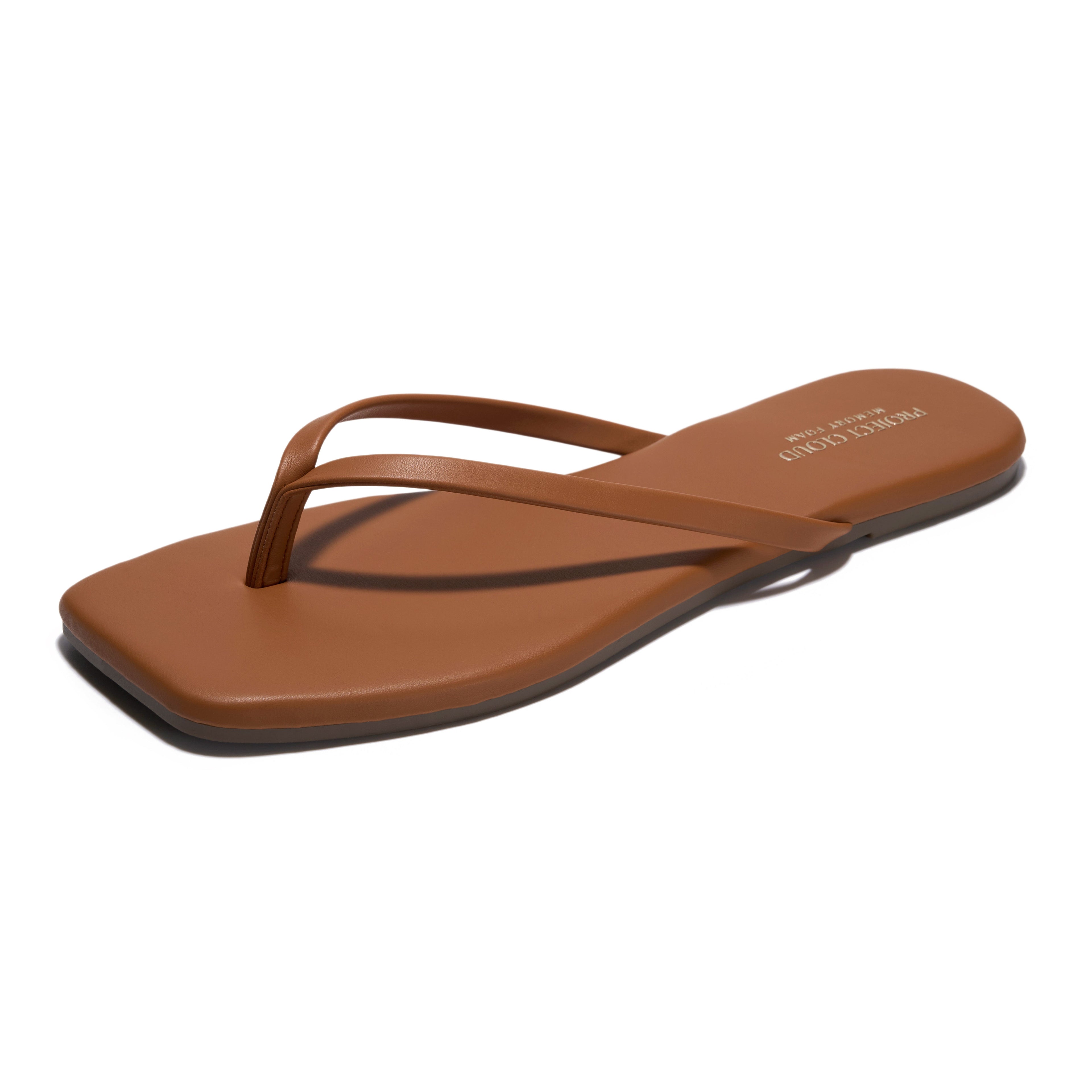 Women's | Square Toe Flip Flops | Memory Foam | Non-Slip - Dedication