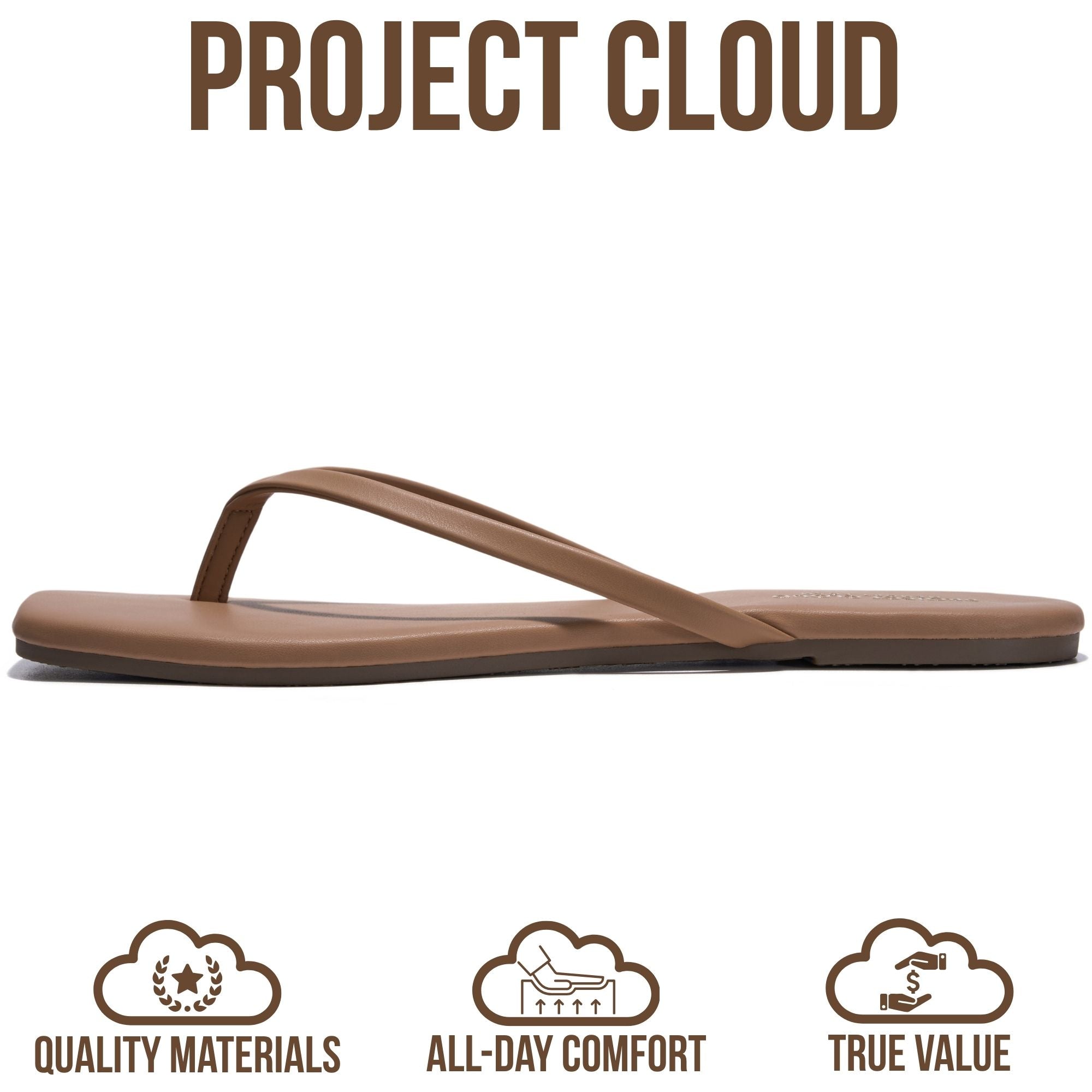Women's | Square Toe Flip Flops | Memory Foam | Non-Slip - Dedication